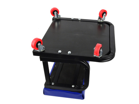 Stołek warsztatowy z półką taboret siedzisko krzesło półka GEKO