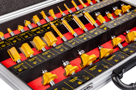 Frezy do drewna kształtowe frezarka 35 sztuk FALON-TECH