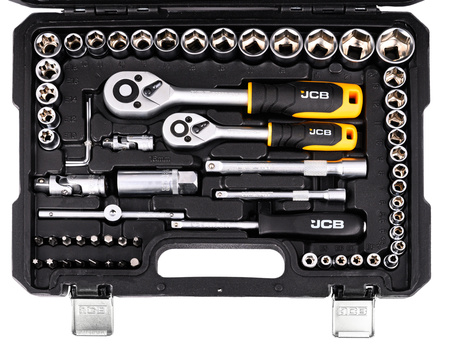 Zestaw narzędziowy warsztatowy klucze nasadowe nasadki torx Cr-v 108el JCB