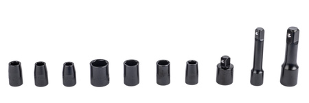 Nasadki udarowe 1/2" 3/8" adaptery 35 elementów FALON-TECH