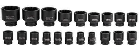 Klucze Nasadowe Udarowe 3/4" + 1" 12-kątne 26 el TRADE HOUSE