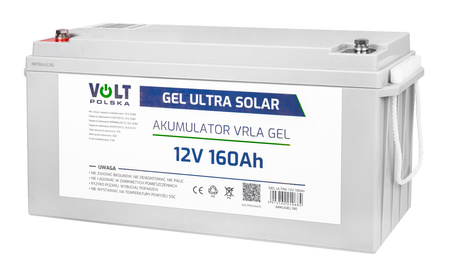 Akumulator żelowy głębokiego rozładowania 12V 160Ah GEL ULTRA SOLAR VOLT POLSKA
