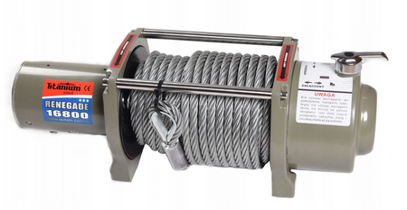 Wyciągarka wciągarka renegade 16800 lbs 24v lina stalowa TITANIUM WINCH