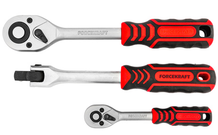 Zestaw narzędziowy kluczy nasadowych klucze płaskie torx nasadki 216el FORCEKRAFT