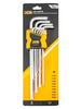 Zestaw klucze imbusowe crv imbusy długie torx z otworem T10H - T50H 9el JCB
