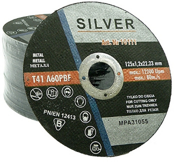 Tarcza do cięcia metalu stali 125x1.2 mm SILVER