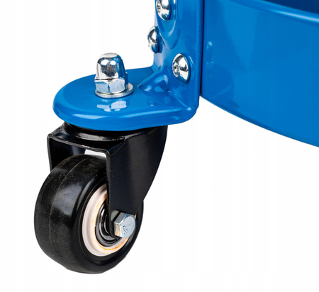 Taboret warsztatowy mobilny stołek z szufladami półki obrotowy regulowany SILVER