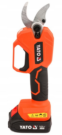 Sekator akumulatorowy kowadełkowy nożyce ogrodowe elektryczne 30mm 2Ah YATO