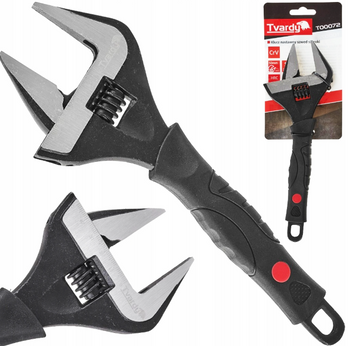 Klucz nastawny szwedzki szwed szeroki regulowany CrV 10" 0-50 mm TVARDY GEKO