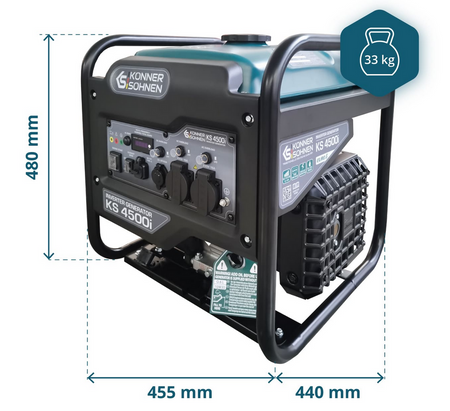 Agregat generator inwerterowy KS 4500i 4,5 kW tryb ekonomiczny Könner & Söhnen KS