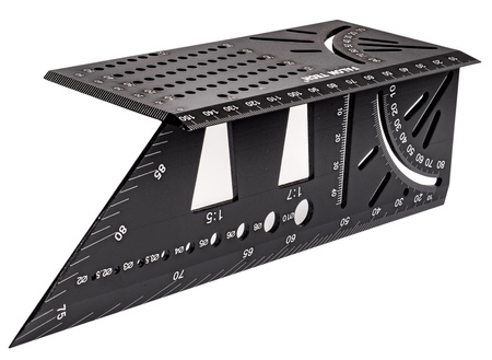 Kątownik japoński aluminiowy stolarski 3D przymiar miara miarka linijka FALON-TECH