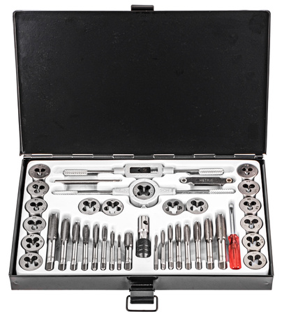 Zestaw narzynki gwintowniki kalibrowniki 40 sztuk ROCKFORCE