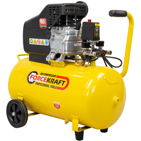 Sprężarka cichy kompresor olejowy 50l do prób ciśnieniowych 8 bar FORCEKRAFT