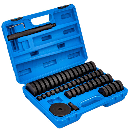 Ściągacz do tulei łożysk sworzni adapter prasy 18-74 mm zestaw 52 el FALON-TECH