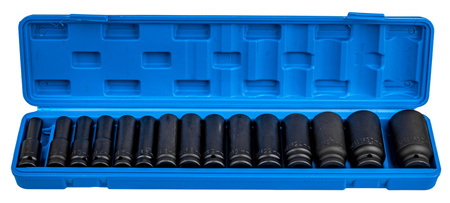 Sześciokątne nasadki udarowe 1/2" 10-32mm 15el