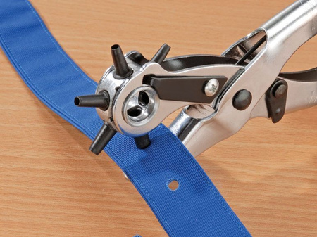 Zestaw kaletniczy dziurkacz 5w1 128szt SILVER