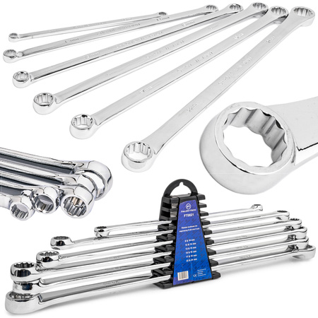 Klucze oczkowe proste długie 8-24 6el do napinaczy zestaw kluczy długich FALON-TECH