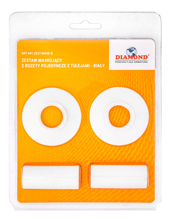 Zestaw maskujący 2 rozety białe DIAMOND