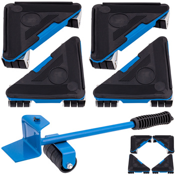 Zestaw rolki do transportu przesuwania mebli 300kg 5el GEKO