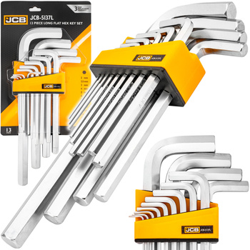 Zestaw klucze imbusowe wkrętaki imbusy crv długie 13el 2-19mm JCB