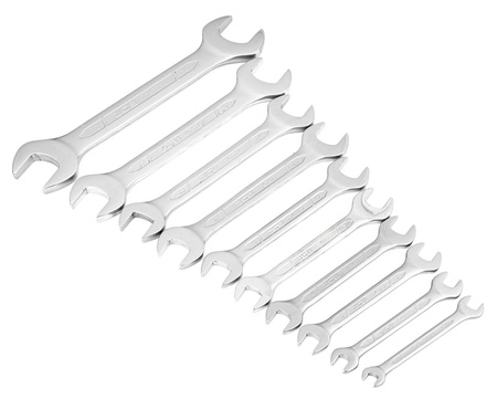 Klucze płasko oczkowe dwustronne zestaw płachta satyna Cr-V 10el 8-36mm JCB