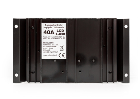 Regulator napięcia paneli ładowania solarnych PWM 12V/24V 40A LCD VOLT POLSKA