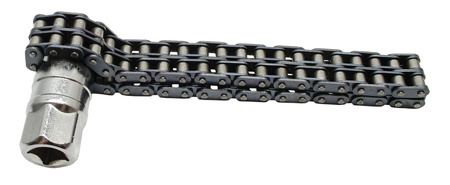 Klucz łańcuchowy podwójny do filtra oleju 1/2" 21-120mm GEKO