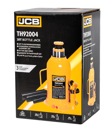 Podnośnik hydrauliczny słupkowy butelkowy maszynowy samochodowy lewarek 20T JCB