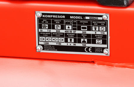 Kompresor olejowy sprężarka powietrza 300l 3 tłokowy trzytłokowy MAR-POL