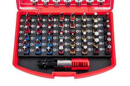 Zestaw Bitów 56 el. 1/4" - 25mm, 75mm Bity Torx Imbus FALON-TECH