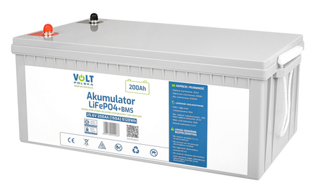 Akumulator LiFePo4 BMS 200Ah 25,6V 150A bezobsługowy do łodzi kampera VOLT POLSKA
