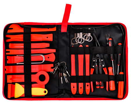 Ściągacze do tapicerki w etui 43 el (zestaw ściągaczy) SILVER