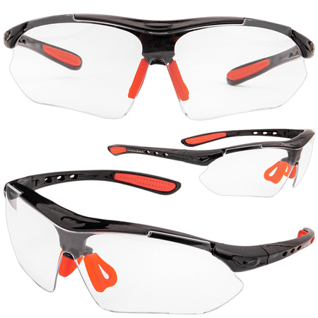 Okulary ochronne bezbarwne przeciwodpryskowe gogle robocze BHP