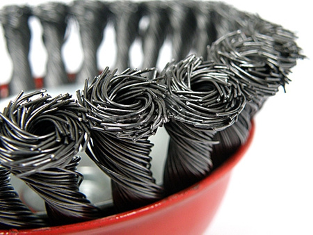 Szczotka druciana drut skręcany M14 125 mm SILVER