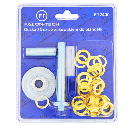 Oczka z zakuwakiem do plandeki plandek kaletnicze luwersy zestaw 33 szt. FALON-TECH