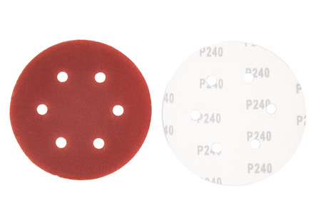 Papier ścierny na rzep krążek dysk z dziurami 150mm P240 50szt SILVER