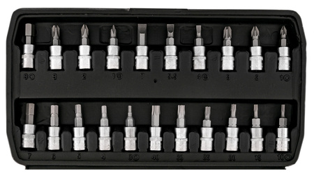 Zestaw kluczy nasadowych 1/4" 46 elementów TORX HEX PZ PH w walizce ISMA