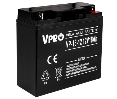 Akumulator AGM VRLA V-PRO 12V 18Ah Bezobsługowy VOLT POLSKA