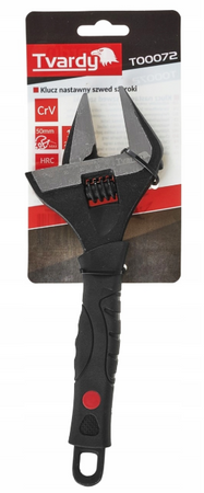 Klucz nastawny szwedzki szwed szeroki regulowany CrV 10" 0-50 mm TVARDY GEKO