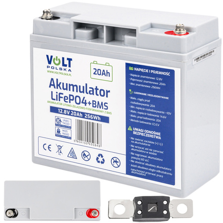 Akumulator LifePO4 12V 20Ah BMS UPS bezobsługowy do łodzi kampera VOLT POLSKA