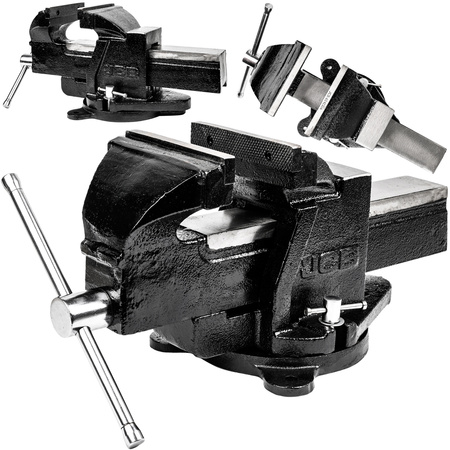 Profesjonalne imadło ślusarskie obrotowe stalowe 150mm JCB