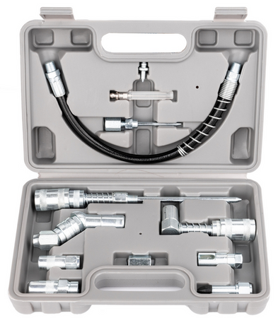 Zestaw adapterów do smarownicy tawotnicy kalamitki akcesoria przedłużki 12 elem. FALON-TECH