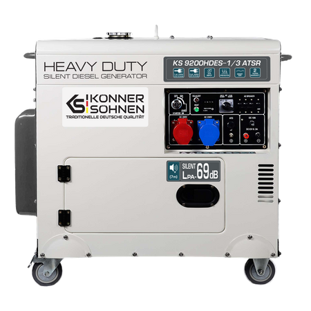 Agregat prądu diesel Könner&Söhnen KS 9200HDES-1/3 ATSR + generator inwertorowy AVR 2 kW Marpol M82483