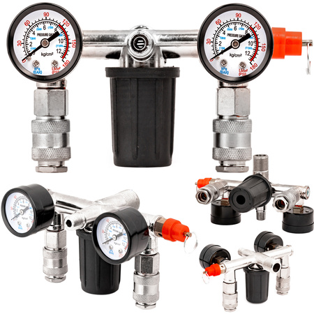 Trójnik rozdzielacz ciśnieniowy do kompresora 230v FALON-TECH