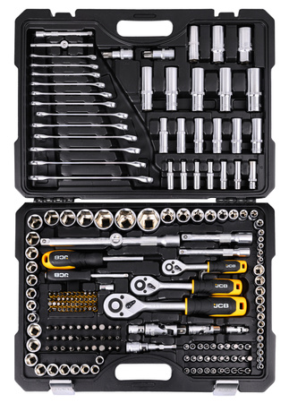 Zestaw narzędziowy klucze nasadowe oczkowe płaskie torx nasadki 218el JCB