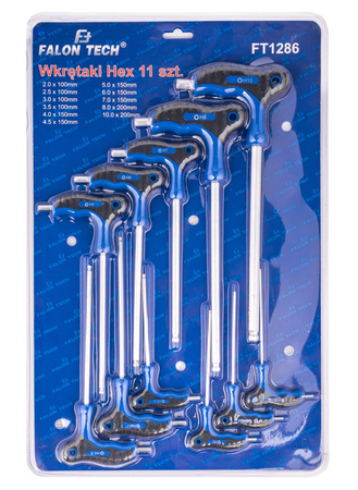 Wkrętaki HEX H2-H10 TYP T 11 sztuk FALON-TECH