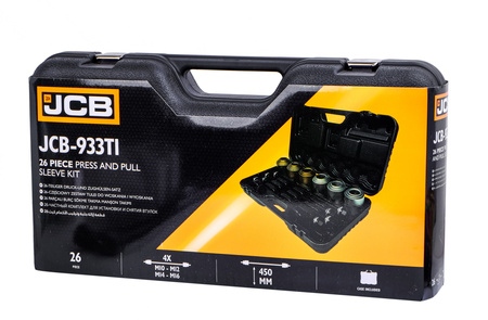 Zestaw ściagaczy ściągacz tulei wahacza łożysk sworzni adaptery 26el JCB