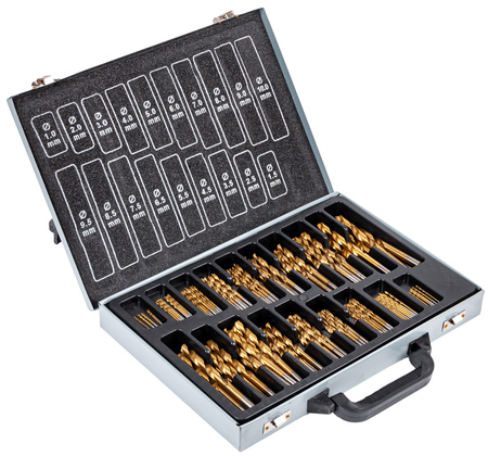 Zestaw wierteł tytanowych do metalu (wiertła) 170 sztuk FALON-TECH