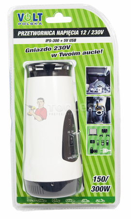 Przetwornica napięcia prądu IPS-300 (12V/230V/300W) VOLT POLSKA
