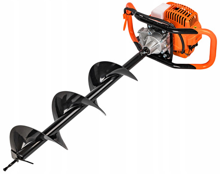 Wiertnica glebowa świder spalinowy 1-os do gleby ziemi 3 wiertła przedłużka GEKO